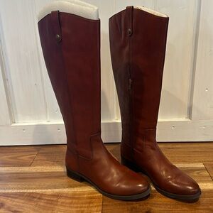 INC Cognac wide calf boot